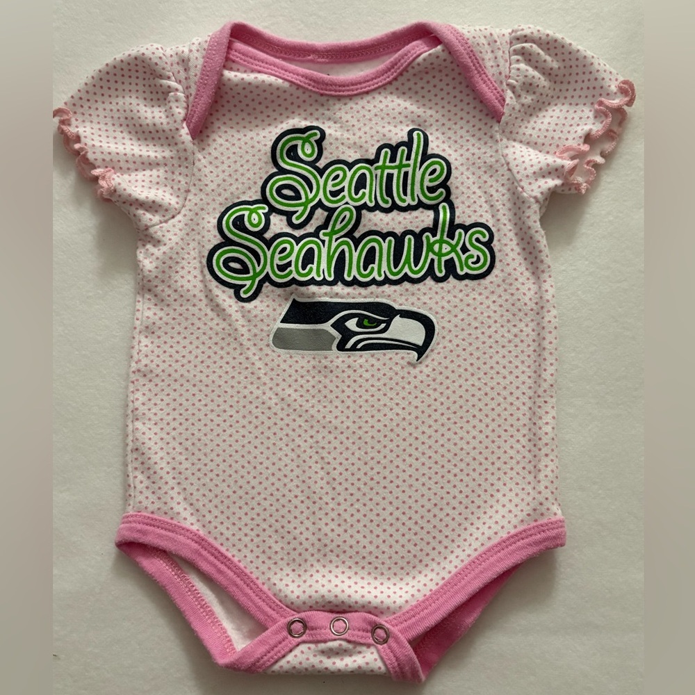 NFL Seattle Seahawks Pink Baby Onesie